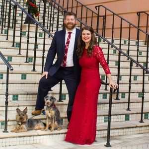 Red Lace Formal Dress
